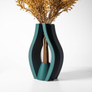 Krono Vase - Contemporary Home Decor Accent for Dried Flowers | Modern Minimalist Design | Handcrafted 3D Printed Vase | Unique Vase Design