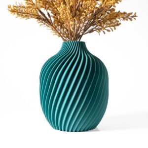 Modern Kivan Vase | 3D Printed Vase for Home Decor | Contemporary 3D Printed Vase for Preserved Flowers Arrangement | Unique Vase Design